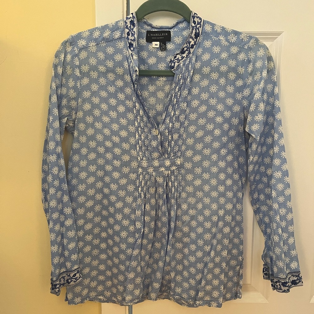 Blue Henley Top︱L’Habilleur